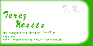 terez mesits business card